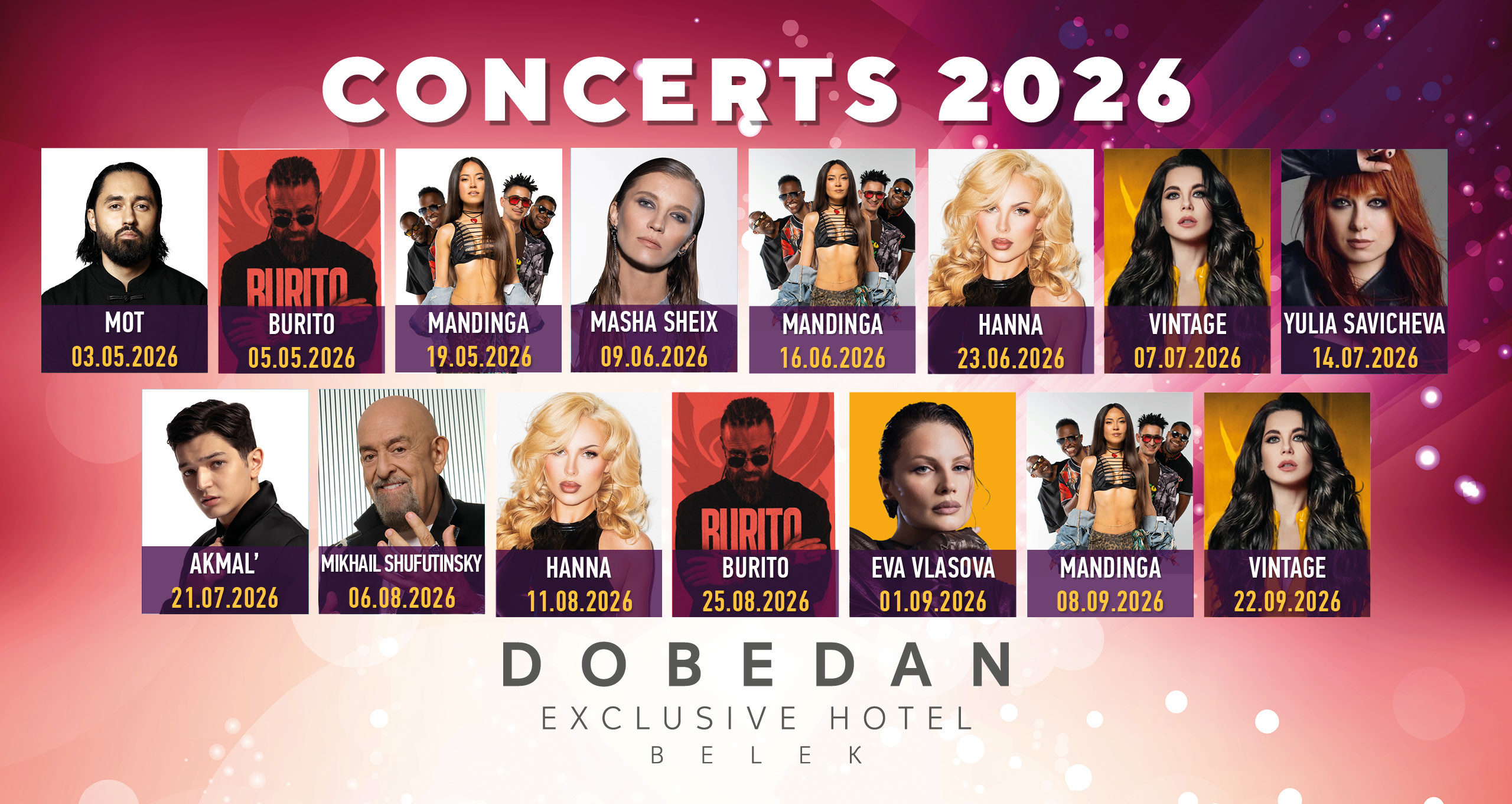 Dobedan Exclusive Belek Konser Banner